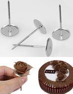 KOOTIPS 4 Pcs/set Stainless Steel Cake Flower Decorating Tool, Flower Nails Baking Tools N2