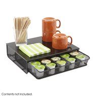 Safco Products 3274BL Onyx Mesh Hospitality Organizer, 1 Drawer, Black N5
