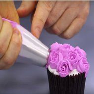 Luxebake Russian Piping Tips,15 piece set, - includes 8 Stainless Steel nozzles, 1 reusable and 5 disposable pastry... N5