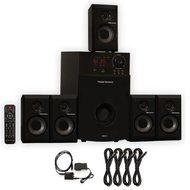Theater Solutions TS514 Home 5.1 Speaker System with Optical Input USB FM and 4 Extension Cables N2