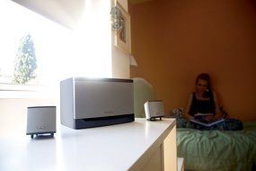 Thonet and Vander Riss 160 Watt Wood Multimedia Audio Speaker System, 2.1 Stereo Speakers with Integrated Amplifier... N3