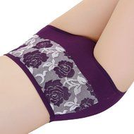 Underpants ，Beautyvan Comfortable High Waist Cotton Women Briefs Healthy Panties Underwear Plus Size (L, Red) N5