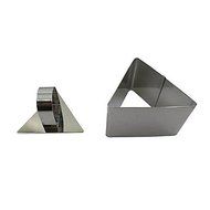 Y&amp;XL&amp;H 3&#039;&#039;Mousse Tool Set of Triangle Mousse Ring with Push Handle Cheese Cake Mold Stainless Steel N3