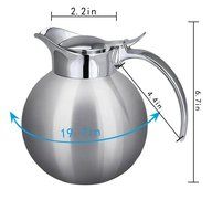 Panesor 1.2 Liter(41 Ounce) Double Vacuum Insulated Stainless Steel Coffee Carafes, Hot Water/Coffee Pots, Serving... N2