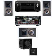 Klipsch KL-7800-THX 3.1 In Wall-SW-310-Denon AVR-X4000 IN-Command 7.2- White
