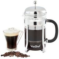 VonShef 12 Cup 48-Oz Glass French Press Cafetiere Coffee Maker