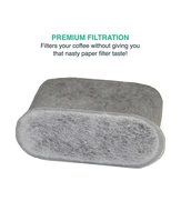 6 Capresso 4640.93 Charcoal Coffee Filters, Fits Capresso CoffeeTeam, Designed &amp; Engineered by Crucial Coffee N2