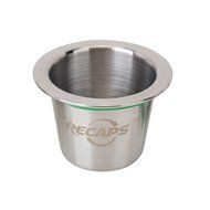 RECAPS Nespresso Stainless Steel Refillable Coffee Capsule (3 pods) + Aluminum Seals Sticker Lids (120pcs) Stainless... N5