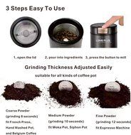 Long Plus CG8120 Electric Coffee and Spice Grinder with Patented Thickening Dual Stainless Steel Blades and Strongest... N7