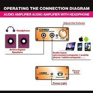 Julyfox Portable Mini Headphone Audio Amplifier 98DB SNR 10-100KHZ Frequency N6