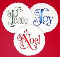 Joy, Noel and Peace Cookie Set by Designer Stencils N2