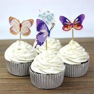 Yunko Set of 24 Farm Animals Cake Cupcake Decorative Cupcake Topper for Kids Birthday Party Themed Party Baby... N8