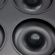 6 Cavities Holes Nonstick Carbon Steel Doughnut Mold Mould Cake Biscuit Pan Molds N3