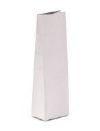 16oz 500g White Kraft Paper Coffee Bags with Valve, Side Gusset Flat Bottom (Pack of 10)