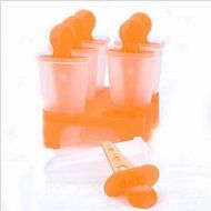 Sher 6 Cell DIY Frozen Ice Cream Pop Mold Popsicle Maker Lolly Mould Tray Pan Kitchen Tools(Random Color N2
