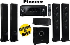 Pioneer VSX-1024 7.2-Channel Network A/V Receiver (Black) + 2 Pairs of Pioneer SP-FS52-LR Andrew Jones Designed...