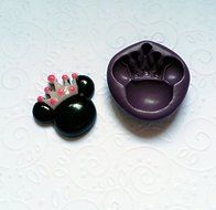 Silicone Mold Minnie Mouse Crown Mould (28mm) Fondant Gum Paste Chocolate Resin N3