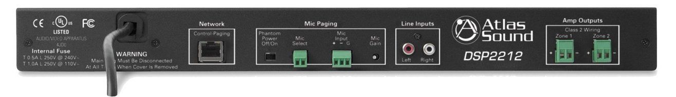 Atlas Sound DSP2212 Digital Processor and Amplifier