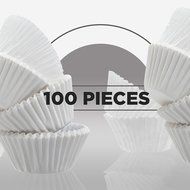 Premium Round Wave Paper Drips Disposable Coffee Filters in White, 100 pieces