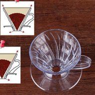 Ocathnon VDG-02B V60 Glass Coffee Dripper Clever Coffee Filter 300ML (Flannel Filtering bag is included) Glass... N25