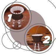 Premium Round Wave Paper Drips Disposable Coffee Filters in White, 100 pieces N2