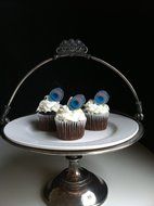 Edible Mini Peacock Feathers - Set of 24- Cake Decorations, Cupcake Topper N3