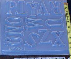 Large alphabet letters reusable plastic mold set 400/401