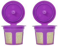 FANOR 24K Gold Reusable K Cup and K Carafe Coffee Filter Pod Combo- Accessories for Keurig 2.0 K200, K300, K400... N2