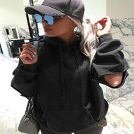 Hoodie Sweatshirt,Morecome Womens Loose Casual Long Sleeve Hoodie Jumper Pullover Coat (S, Blue) N4