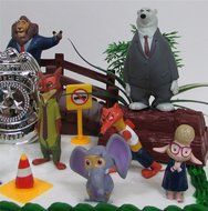 ZOOTOPIA 20 Piece Birthday CAKE Topper Set Featuring Judy Hopps, Nick Wilde, Major Lionhart - Themed Decorative... N3