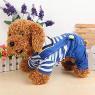 Pink Lizard Pets Dogs Naval Uniform Navy Sailor Suit Stripe Pattern Overalls Clothes N3