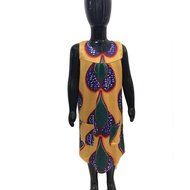Romper Jumpsuit Dress ,BeautyVan Girls Kids Short Sleeve Clothes Africa Print Tops T-Shirt Dress (110, A) N17