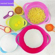 GranVela 8 Piece Compact Mixing Bowl, Food Prep and Measuring Set, Nest 8 N6