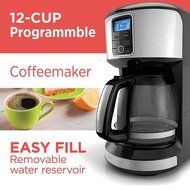 BLACK+DECKER CM4100S 12 Cup Automatic Programmable Coffeemaker with Removable Water Reservoir, Stainless Steel... N4
