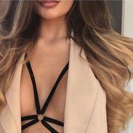 Bra Top ，Beautyvan Comfortable Fashion Women Ladies Alluring Bandage Elastic Cage Bra Bustier (XL, Black) N3