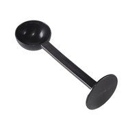 Lautechco&reg; 2 IN 1 Espresso Stand Coffee Spoon Coffee &amp; Tea Tools 10g Measuring Tamping Scoop Coffee Tamper Black N4