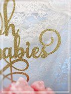 Oh Babies Twin Baby Shower Cake Topper N2