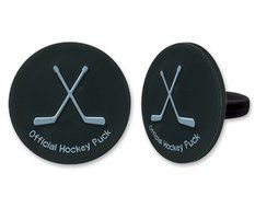 Hockey Puck Ring Cake Cupcake Topper (24-Pack)
