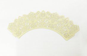 HUAL Cupcake Wrappers 50 Filigree Artistic Bake Cake Paper Cups Lace Laser Cut Liner Baking Cup Muffin Case Trays... N37