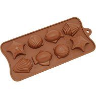 Freshware CB-600RD 8-Cavity Leaf Shape Silicone Mold for Making Soap, Candle, Candy, Chocolate, and More N5