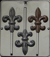 Fleur de Lis Lollipop Chocolate Candy Mold 3375