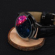 XILALU Women Men Girl Boy touch LED Electronic universe background Watch (A) N18