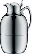 alfi Juwel Glass Vacuum Chrome Plated Brass Thermal Carafe for Hot and Cold Beverages, 1.5 L, Chrome