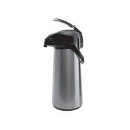 Service Ideas AELS308 Glass Lined Vacuum Insulated Airpot with Lever Pump, 3.0 Liter (101.4 oz.), Brushed Stainless...