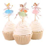BETOP&reg; Set of 24 Pieces Cute Ballet Dancer Girls Fairy Peri Dessert Muffin Cupcake Toppers for Picnic Wedding... N13
