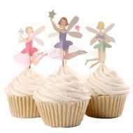 BETOP&reg; Set of 24 Pieces Cute Ballet Dancer Girls Fairy Peri Dessert Muffin Cupcake Toppers for Picnic Wedding... N14