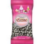 Sweetworks Celebrations Candy Sixlets Bag, 14 oz, Shimmer Silver N2