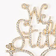 We Still Do Cake Topper, Gold Anniversary or Vow Renewal Rhinestone Decoration (Gold) N4