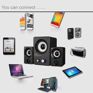 HTRise USB Wired 3 in 1 Stereo Satellite Speakers with Subwoofer of Home Theater speaker( X7 Black) N8