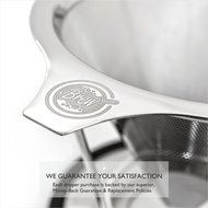 Pour Over Coffee Filter - BREW Permanent Reusable Stainless Steel 18/8 (304) double mesh Cone Coffee Dripper -... N7